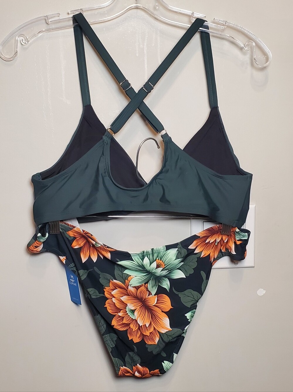 249. NWT - CUPSHE - Floral Print Knot Adjustable Bikini Bathing Suit - Picture 4 of 7